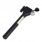 Torcia LED COB luce diffusa con martello e tagliacinture emergenza AAAx2 con magnete "Force"#74F