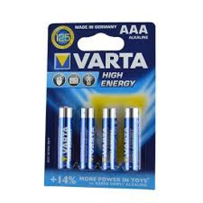 4 PILE MINISTILO AAA LITIO 1,5V VARTA LUNGA DURATA PER USO CONDIZIONI ESTREME CALDO FREDDO (#105 112105)