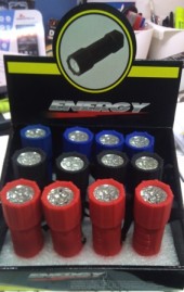 TORCIA 9 LED GOMMA ANTIURTO (PILE AAA x3 N.I.) (#486 cod. 71LED9L8204)