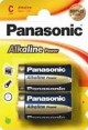 2 PILE MEZZATORCIA C LR14 ALCALINA 1,5V PANASONIC  (#128B 115128B)