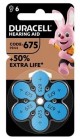 6 PILE DA675 1,4V ZINCO ARIA DURACELL APP. ACUSTICI iva4% (#49 111049)