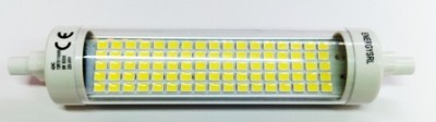 LAMPADA LED AC230V R7S 118MM 8W WW BIANCO CALDO 3000K ALLUMINIO (#424D)