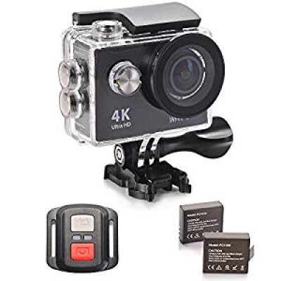 MINI CAM VIDEO FOTO CAMERA SPORT IMPERMEABILE 4K WIFI CON TELECOMANDO ENERGY PRO (#838T cod.84GO16TELE)