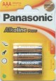 OFFERTA SET lotto 60 BLISTER LR03 PANASONIC B4 4 MINISTILO AAA ALCALINA 1,5V (#128Z)