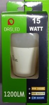 LAMPADA LED E27 15W 4000K GOCCIA BIANCO NATURALE DASLED 1200LM (#358GB COD. 73E27154000DA) 