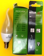 LAMPADA LED E14 5W 3000K FIAMMA BIANCO CALDO DASLED 400LM (#393B COD. 73E1453000FDA) 