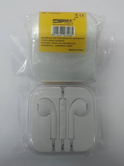 CUFFIE CON MICROFONO PER SMARTPHONE JACK 3 POLI (#907A #907AN)