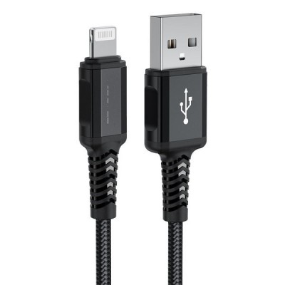 CAVO 2M USB - LIGHTING SMARTPHONE TESSUTO KEVLAR STYLE - IPHONE #827C Cavo per iPhone X/XS/XS Max/XR/8/8 Plus/7/7 Plus/6s/6s Plus/6/6 Plus/5c/5s/5, iPad