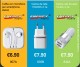 OFFERTA SET ESPOSITORE BARATTOLO CON ACCESSORI SMARTPHONE ASSORTITI lotto N.10 CUFFIE/MICROFONO 3POLI, N.10 CARICA DOPPIA PRESA USB DA RETE AC230V, N.10 CARICA DOPPIA USB DA 12V ACCENDISIGARI (#682)