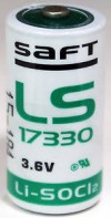 PILA 2/3AA 3,6V 17330 SAFT litio tionile per allarmi usa e getta (#179C 11A179C)