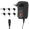 ALIMENTATORE AC230V trasformatore universale DA 3 A 12V 30W CON 8 CONNETTORI+USB 2,1A (#849)