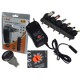 ALIMENTATORE AC230V trasformatore universale DA 3 A 12V 30W CON 8 CONNETTORI+USB 2,1A (#849)