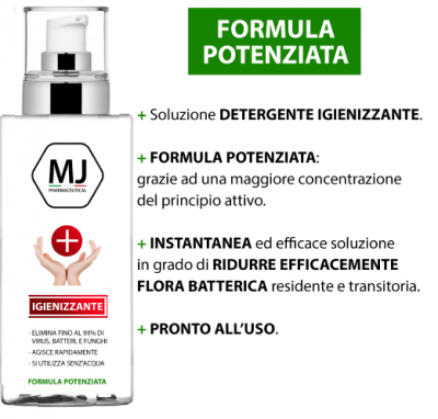 GEL IGIENIZZANTE MANI 500ML MJ Pharmaceuti CON DISPENSER (#1091) 