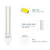 lampada G24 led 15W 6400k 2 tubi trasparente 16CM lunghezza totale (#388B)