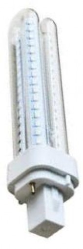 lampada G24 led 15W 6400k 2 tubi trasparente 16CM lunghezza totale (#388B)