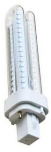 lampada G24 12W led 6400k trasparente  14cm lungh.tot. (#388C)