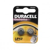 2 Pile LR43 Duracell 1,5V alcalina #26
