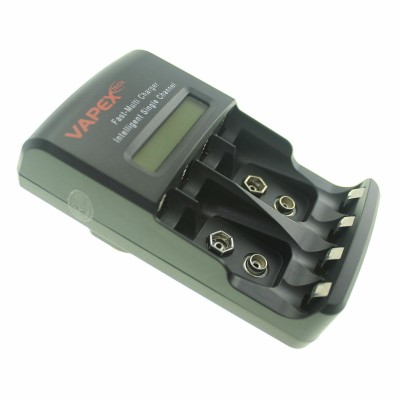 CARICA 4 PILE BATTERIE AA/AAA O 1/2 9V VAPEX VTE800 CHARGER RAPIDO CONTROLLO AVANZATO DIGITALE (SENZA PILE) (#172A 22A172A)