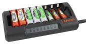 CARICA 8 PILE BATTERIE AA/AAA VAPEX VTE8000 CHARGER SMART CONTROLLO AVANZATO DIGITALE INTELLIGENTE (SENZA PILE) (#172B 22A172B)