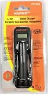 CARICA PILA BATTERIA FORMATO 18650 LI-ION VAPEX VTE500 USB SMART DIGITALE CONTROLLO CARICA (#824A)