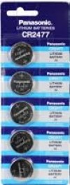  N.5 Pile CR 2477 litio 3V Panasonic (*in riassortimento)