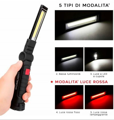 TORCIA LED CREE XML FASCIO DIFFUSO POTENTE GOMMATA PILA RICARICABILE USB 18650 LI-ION (#532E)