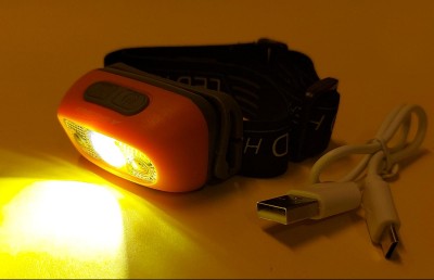 TORCIA TESTA LED CREE XML FASCIO DIREZIONALE LEGGERA SENSORE ATTIVAZIONE CON GESTO 150LM PILA RICARICABILE USB LI-ION (#532D)