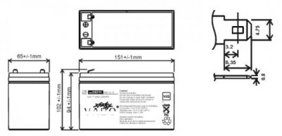 PILA PIOMBO 12V 7AH (#205 13A205)
