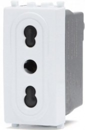 PRESA BIPASSO 10/16A AC230V SERIE CIVILE AVP *compatibile P-l-a-n-a#291D