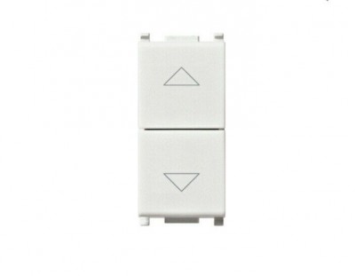 PULSANTE DOPPIO SALISCENDI TAPPARELLA AC230V 1P+1P 16A SU E GIU SERIE CIVILE AVP *compatibile P-l-a-n-a#291i 