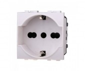 PRESA SCHUKO/16A BIPASSO AC230V PER MODULI SERIE CIVILE AVP *compatibile P-l-a-n-a#291O 