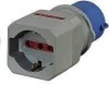 ADATTATORE DA SPINA CEE blu industriale a PRESA CIVILE 16A/SCHUKO #284A 