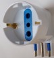 ADATTATORE SCHUKO ANGOLARE a pipa 10A AC230V #292B