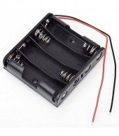 PORTAPILE DA 4 AA con filo bipolare #489B