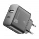 CARICA 1 presa USB e 1 presa TYPE-C 25W per rete AC230V cod. #835H