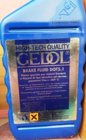 PRODOTTO STOCK OLIO FRENI BRAKE FLUID DOT5.1  1 LITRO #953L      