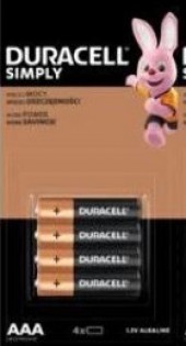 16 MINISTILO AAA 2400 DURACELL SIMPLY ALCALINE 1,5V (#8D)