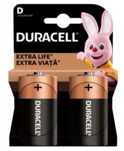2 PILE TORCIA D MN1300 DURACELL ALCALINA BASIC STANDARD 1,5V #5A