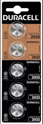 5 PILE DL 2032 DURACELL 3V LITIO equivalente cr2032 #27D