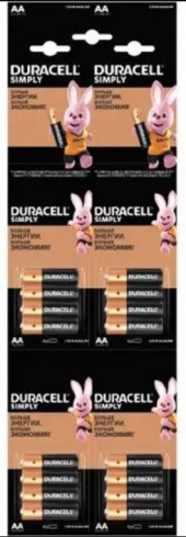 OFFERTA SET LOTTO 50 BLISTER - 16 STILO AA 1500 DURACELL SIMPLY ALCALINE 1,5V #7Z