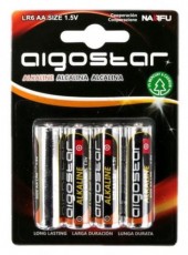 OFFERTA SET LOTTO 120 BLISTER 4 PILE STILO AA LR6 AIGOSTAR 1,5V ALCALINA #114H