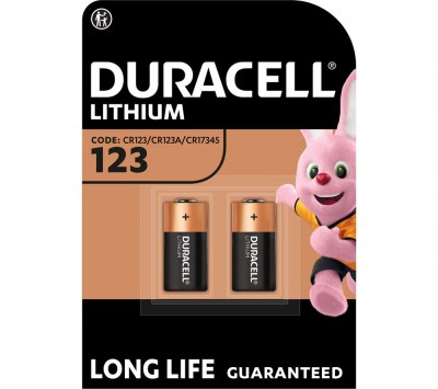 2 PILA DL 123 A Duracell litio 3V #50A