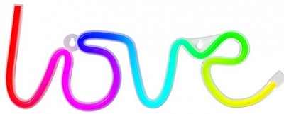 LUCE LED Signal Art JUST LOVE RGB USB - REMOTE - MUSIC SYNC "Force" rtv100438 #X2D