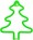 LUCE LED Signal Art GREEN CHRISTMAST TREE AAx3+USB "Force" rtv100256 #X1T