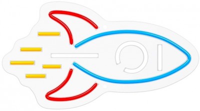 LUCE LED Signal Art SPACE ROCKET USB DIMMER "Force" rtv100474 #X1W