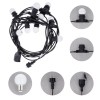 luce natale 12M 10 bulbs e27 g45 2W IP65 6000k AC230V "Force" #X2T