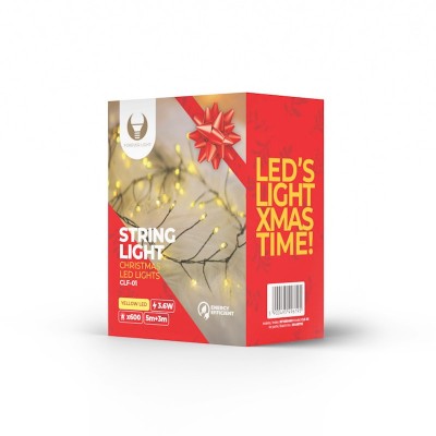 luce natale 6M 480 LEDS 3,6W WW +5M CAVO AC230V "Force" #X3M