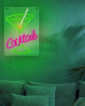 LUCE LED Signal Art COCKTAIL PINK GREEN USB DIMMER "Force" #X90F