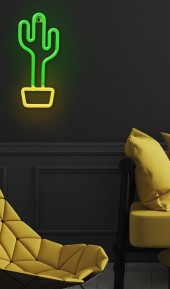 LUCE LED Signal Art CACTUS ORANGE GREEN AAx3+USB "Force" #X85F
