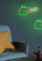 LUCE LED Signal Art JURASSIC CROC GREEN USB DIMMER "Force" #X86F